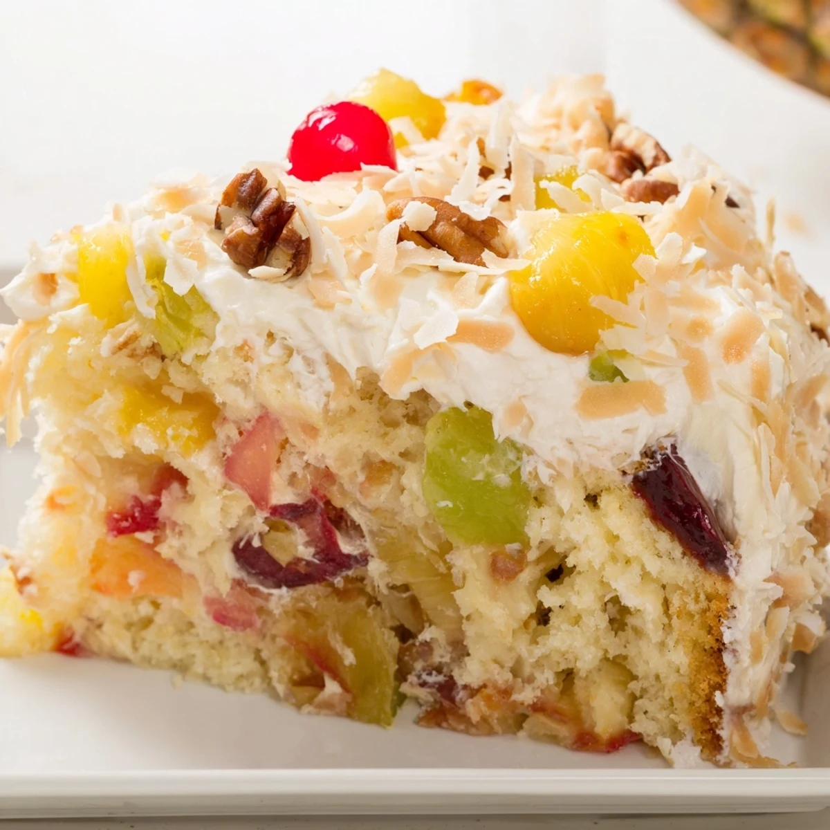 Fruit Cocktail Coconut Cake