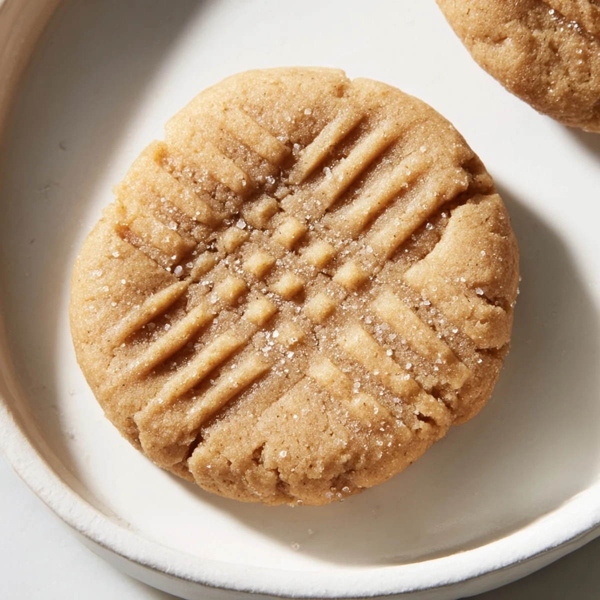 Chewy peanut butter cookies, a classic American dessert, ready to be enjoyed with milk.