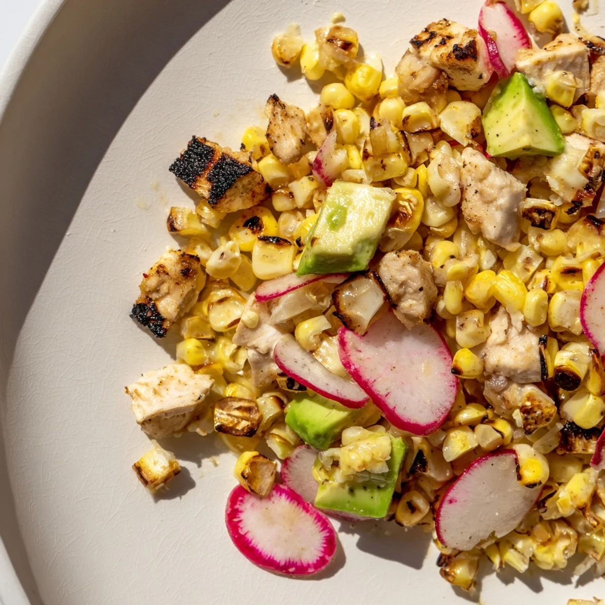 Roasted Corn & Chicken Chopped Salad