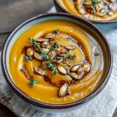 Creamy homemade Butternut Squash Soup served hot in a rustic mug with a cinnamon stick garnish.