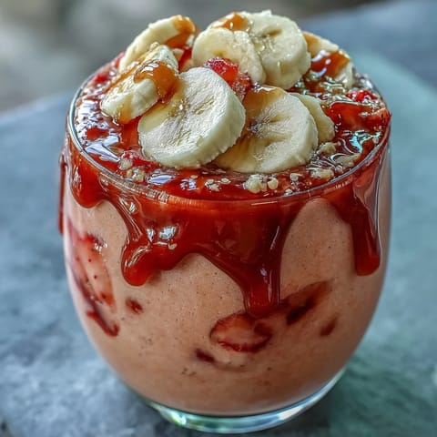 A tall glass of Guava Juice Smoothie garnished with fresh mint beside tropical fruit slices.