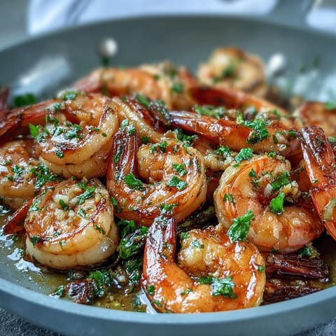 One-pan lemon garlic shrimp and asparagus with bright citrus notes and tender, roasted vegetables.  
