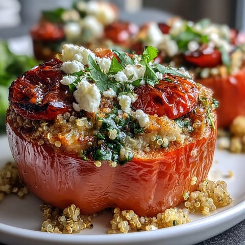 Stuffed Bell Peppers Quinoa Herbs