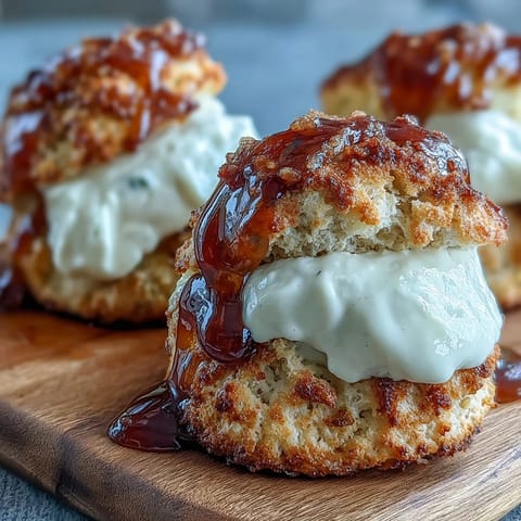 Dandelion honey scones served with clotted cream, golden and tender for a perfect British tea treat.