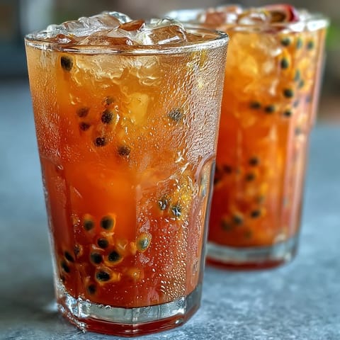 Tropical Sunrise Mocktail with bright citrus layers, vibrant and refreshing.