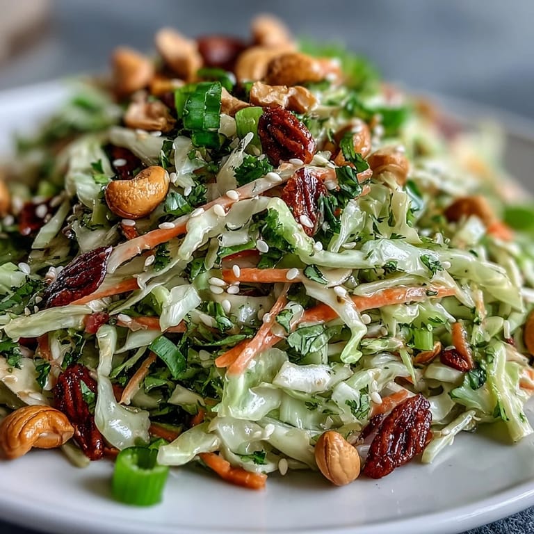 Vibrant Asian Cabbage Salad featuring crunchy cabbage and julienned carrots tossed in a sesame-ginger dressing, paired with grilled tofu for a vegan main course.