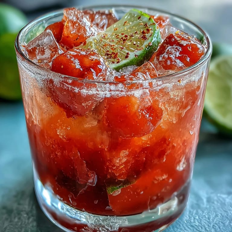 Vibrant pink Best Guava Margarita over ice, garnished with lime and guava on a sunlit outdoor table.