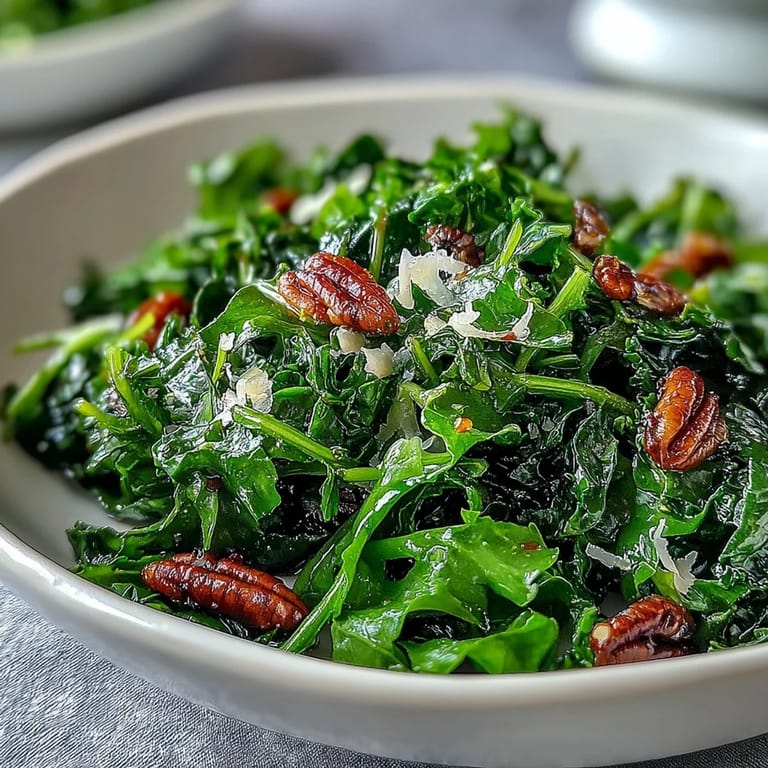 Zesty lemon vinaigrette arugula salad topped with shaved Parmesan and toasted pine nuts, offering a fresh and vibrant flavor.