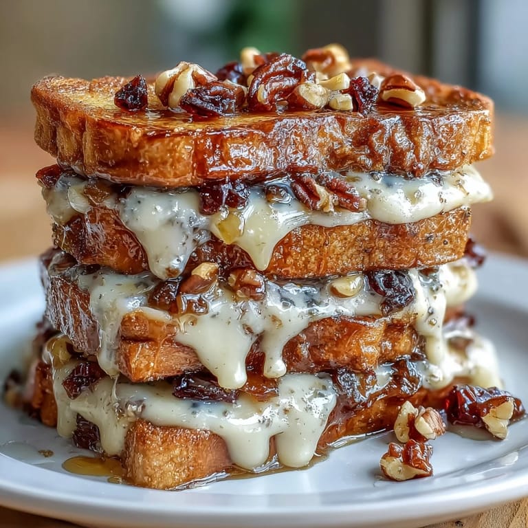 Golden-baked capirotada layered with crunchy nuts, plump raisins, and gooey cheese, soaked in rich cinnamon-piloncillo syrup for ultimate comfort.